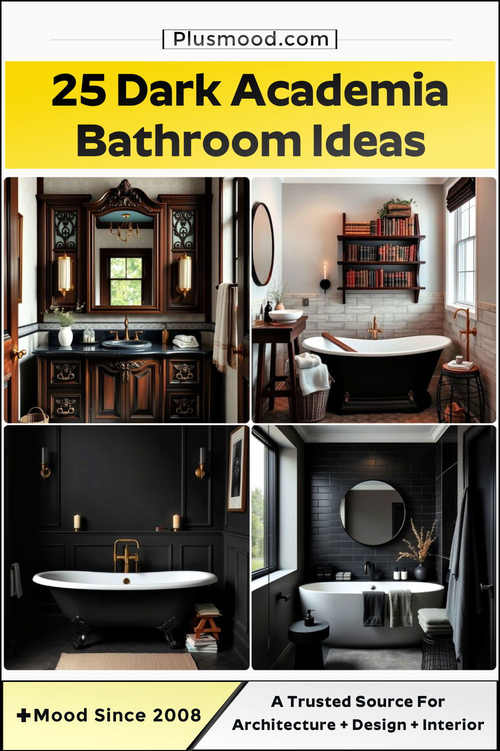 dark academia bathroom ideas