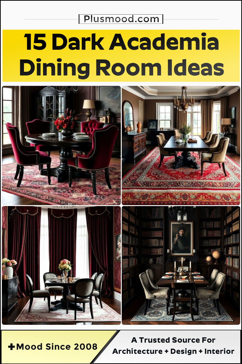 dark academia dining room ideas to copy
