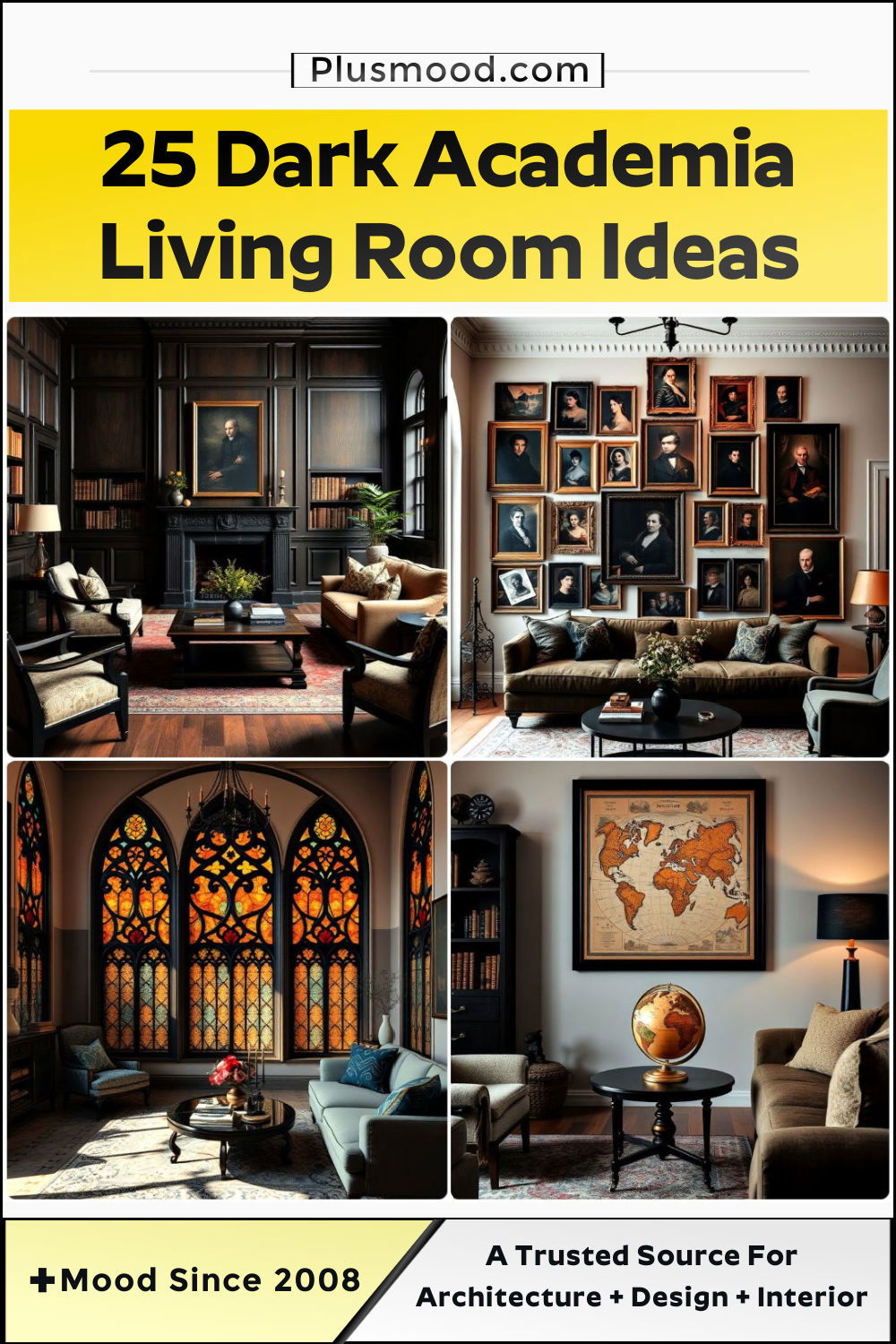 dark academia living room ideas