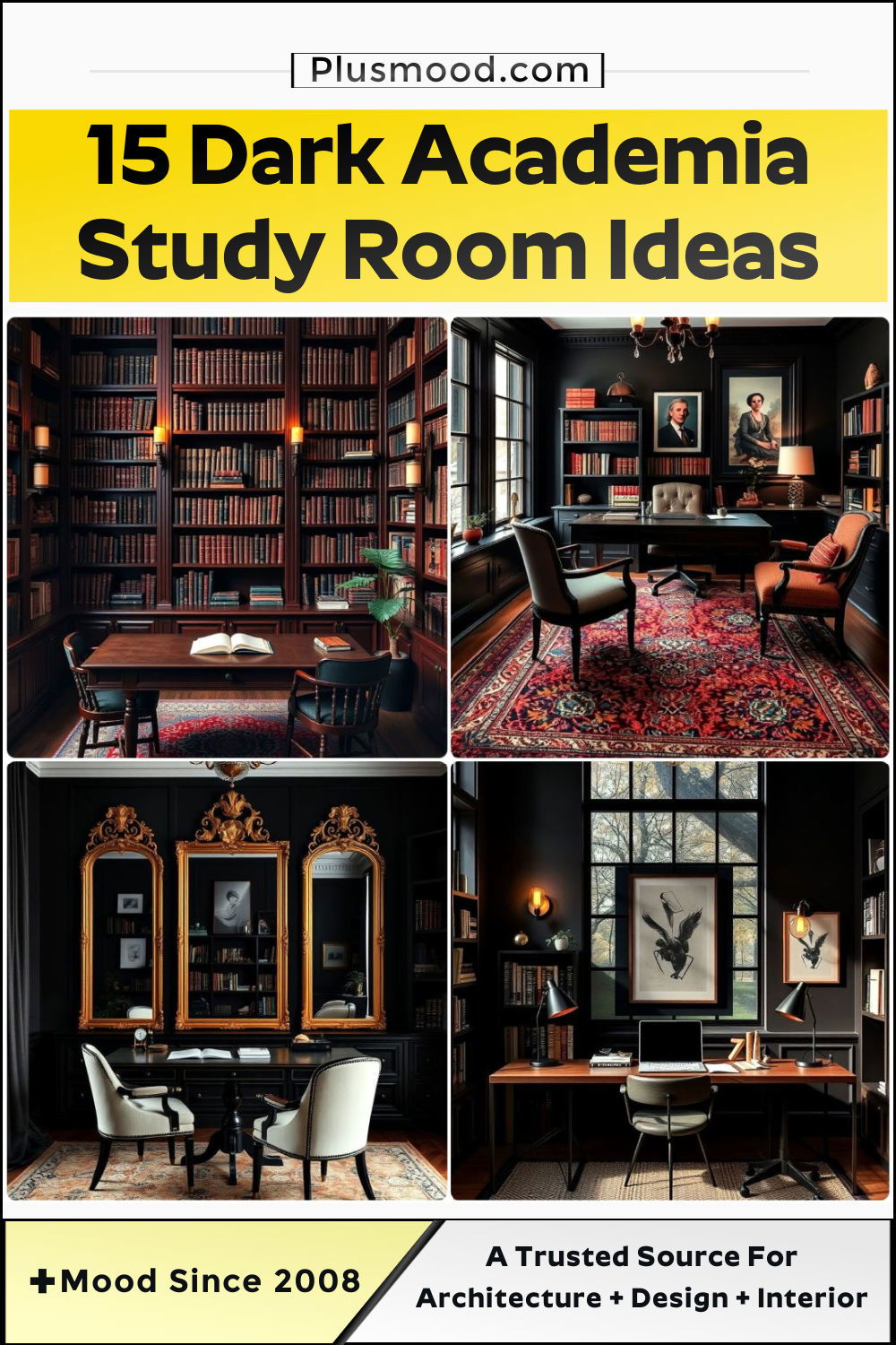 dark academia study room ideas to copy