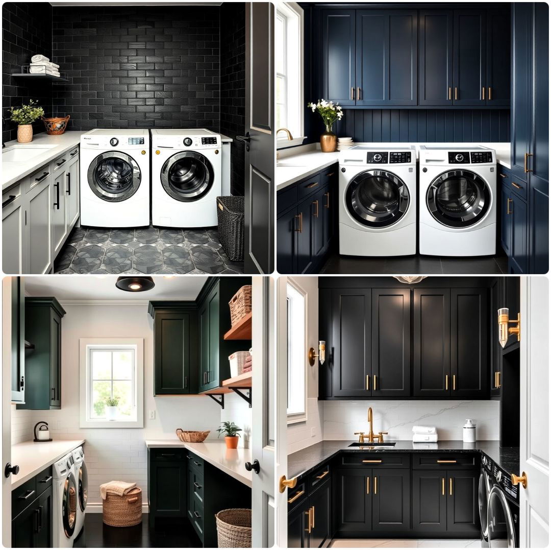 dark and moody laundry room ideas