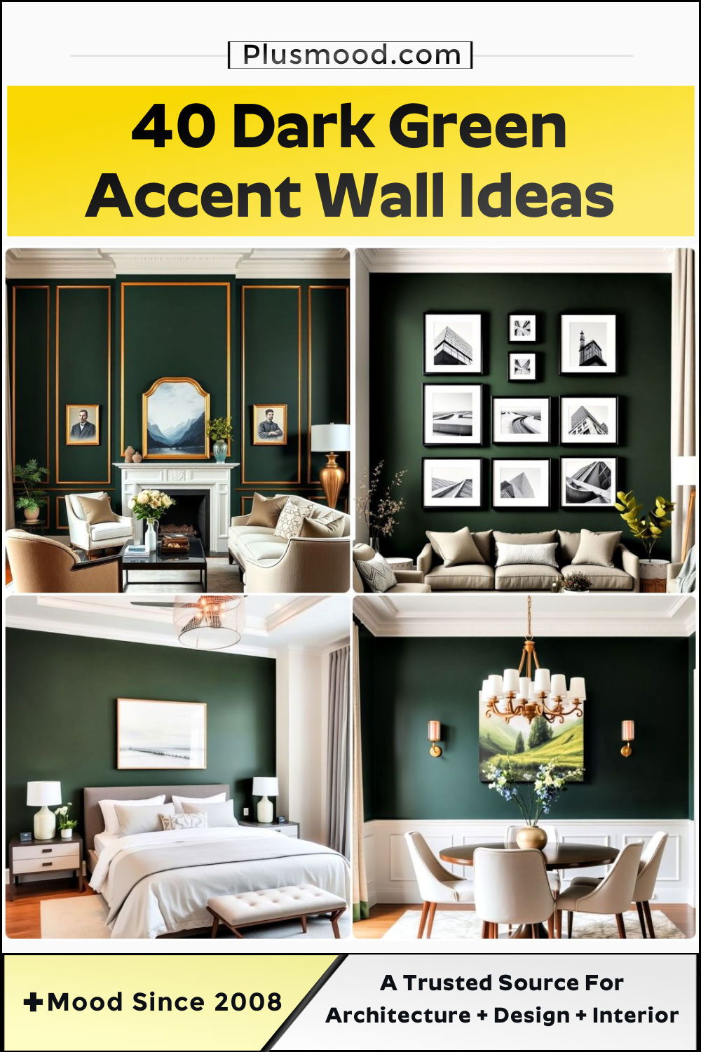 dark green accent wall ideas to copy