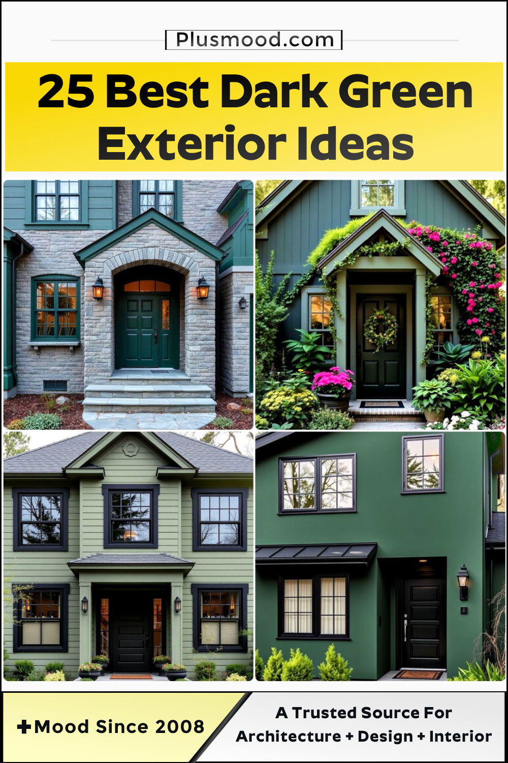 dark green exterior ideas to copy