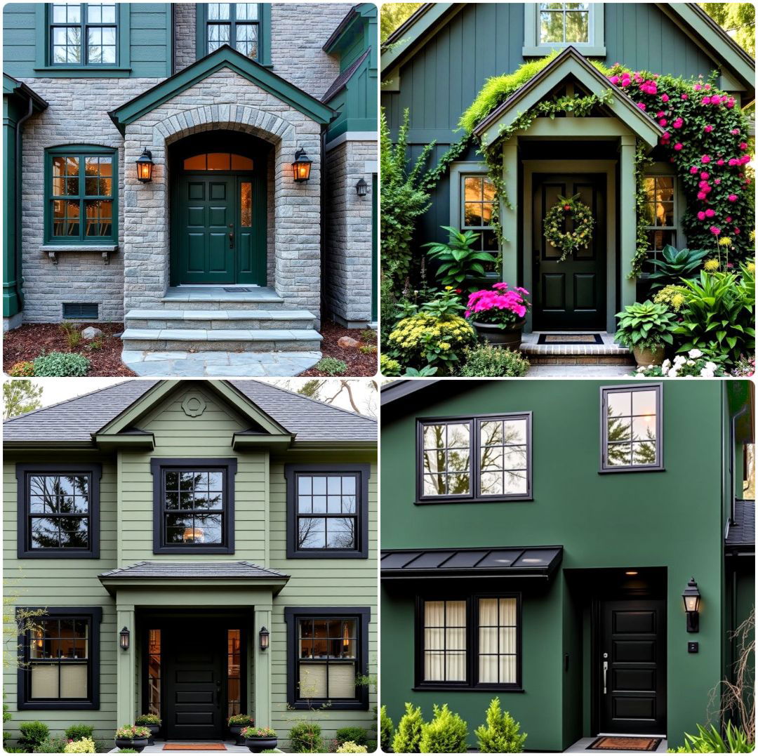 Stunning 25 Dark Green Exterior Ideas You Must See
