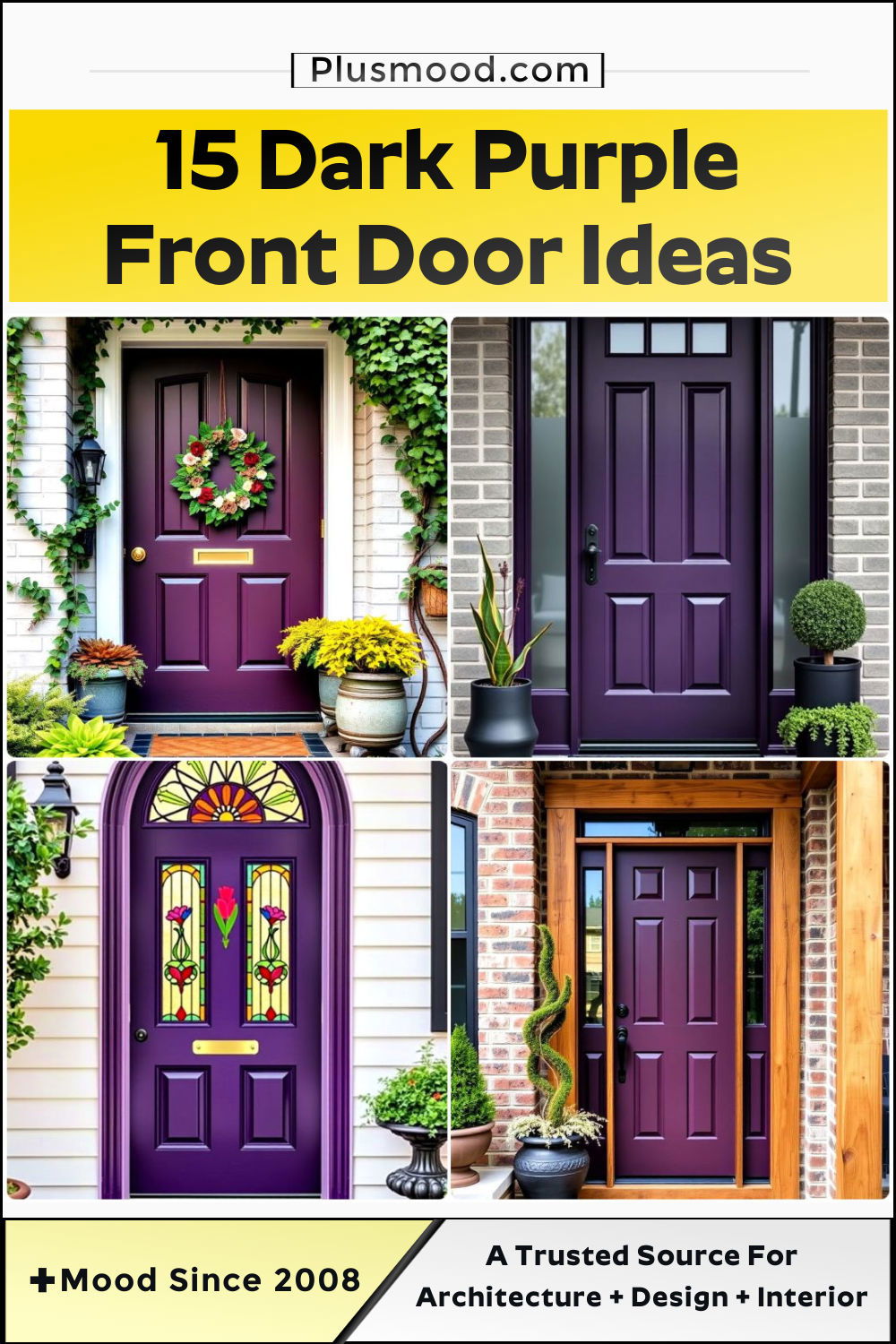 dark purple front door ideas to copy