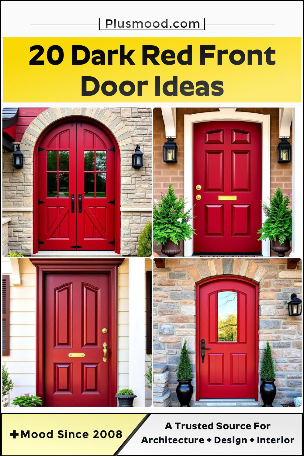 dark red front door ideas