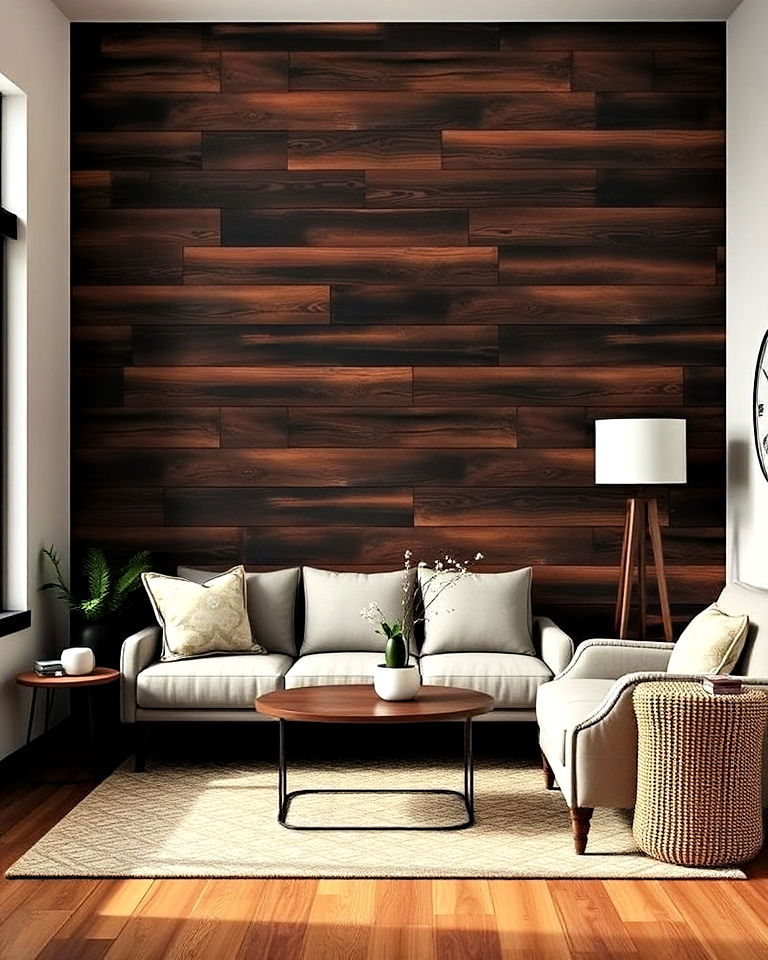 dark wood accent walls to create a cozy nook - 15 Dark Wood Interior Design Ideas