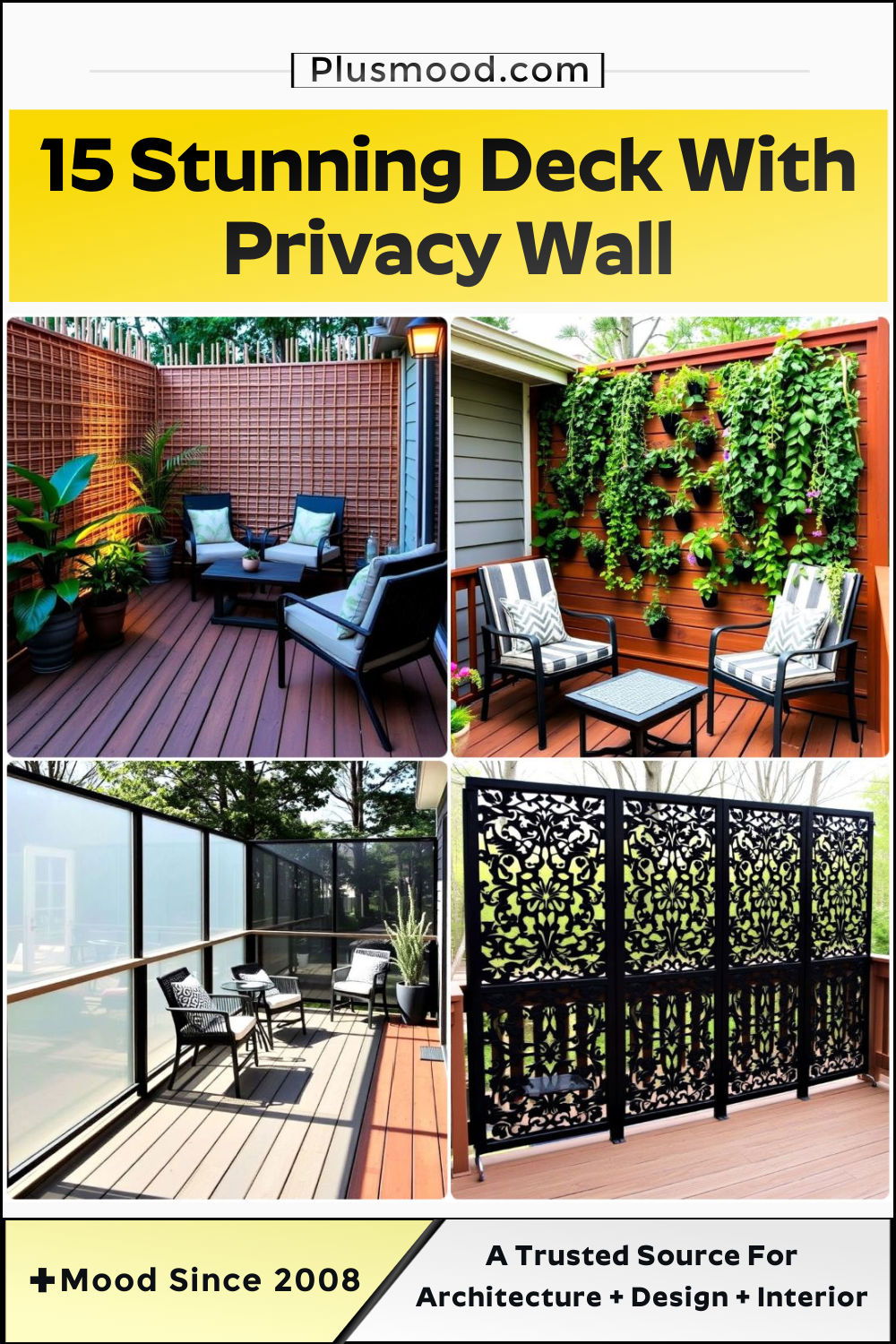 deck with privacy wall