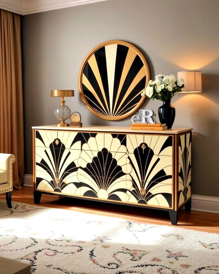 deco inspired dresser designs - 35 Painted Dresser Ideas