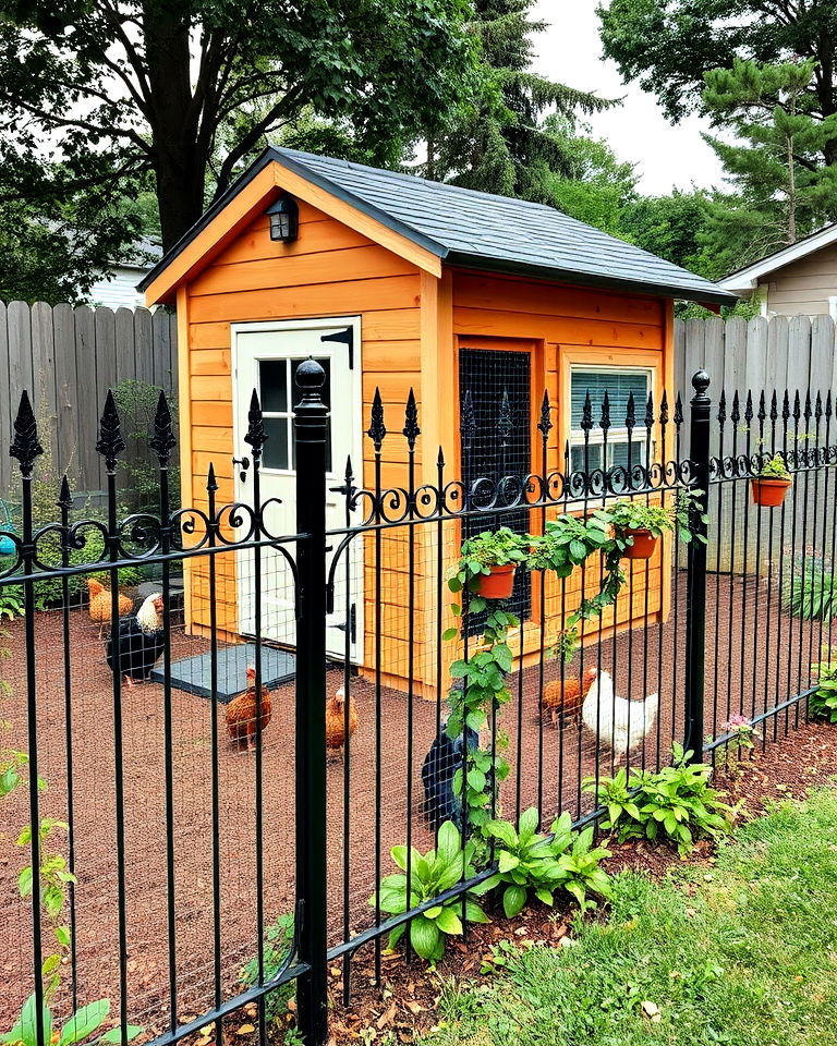 decorative coop fencing - 15 Backyard Chicken Coop Landscaping Ideas