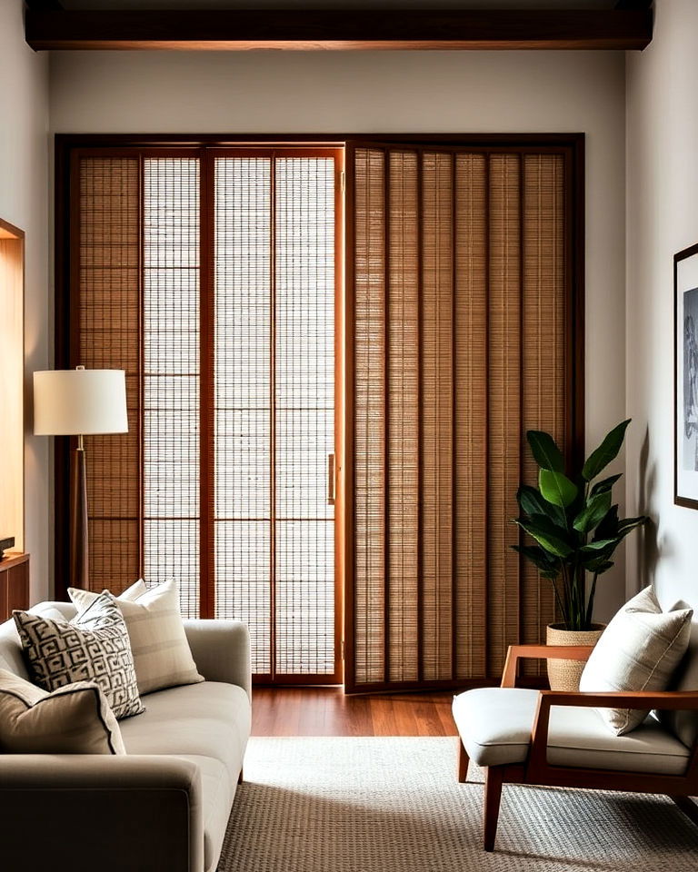 decorative japandi style home office room dividers - 30 Japandi Style Home Office Ideas