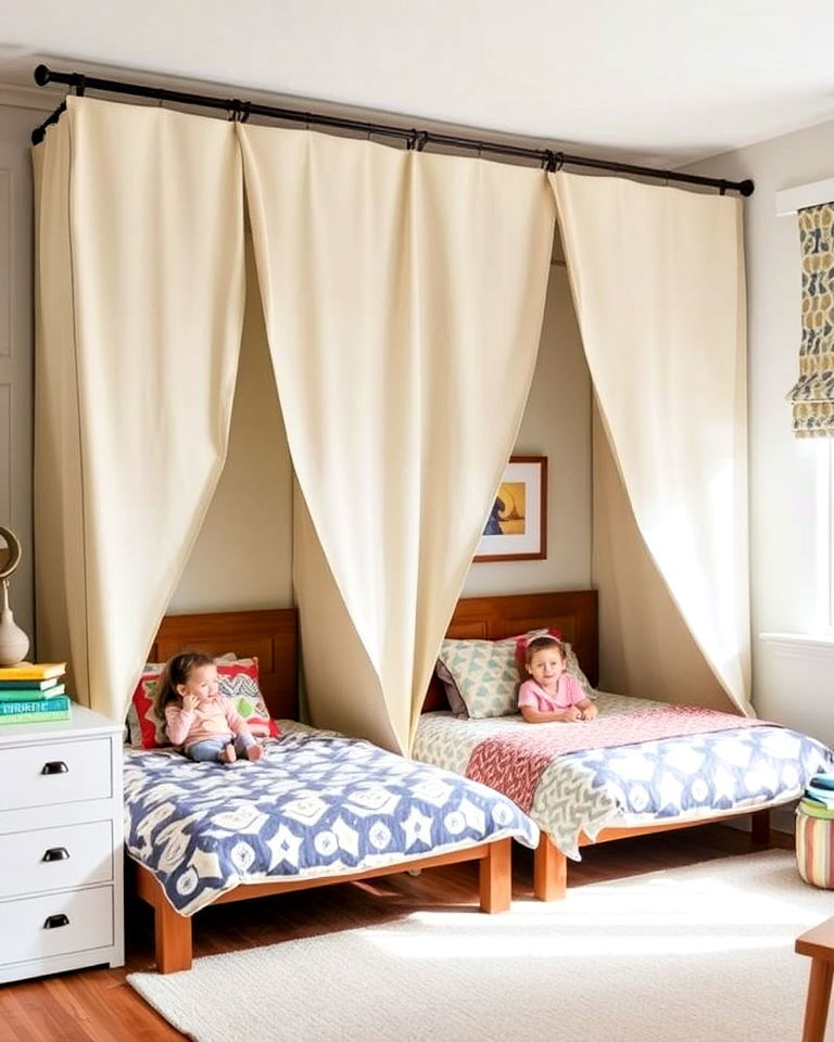 decorative room dividers for privacy - 40 Shared Kids Room Design Ideas