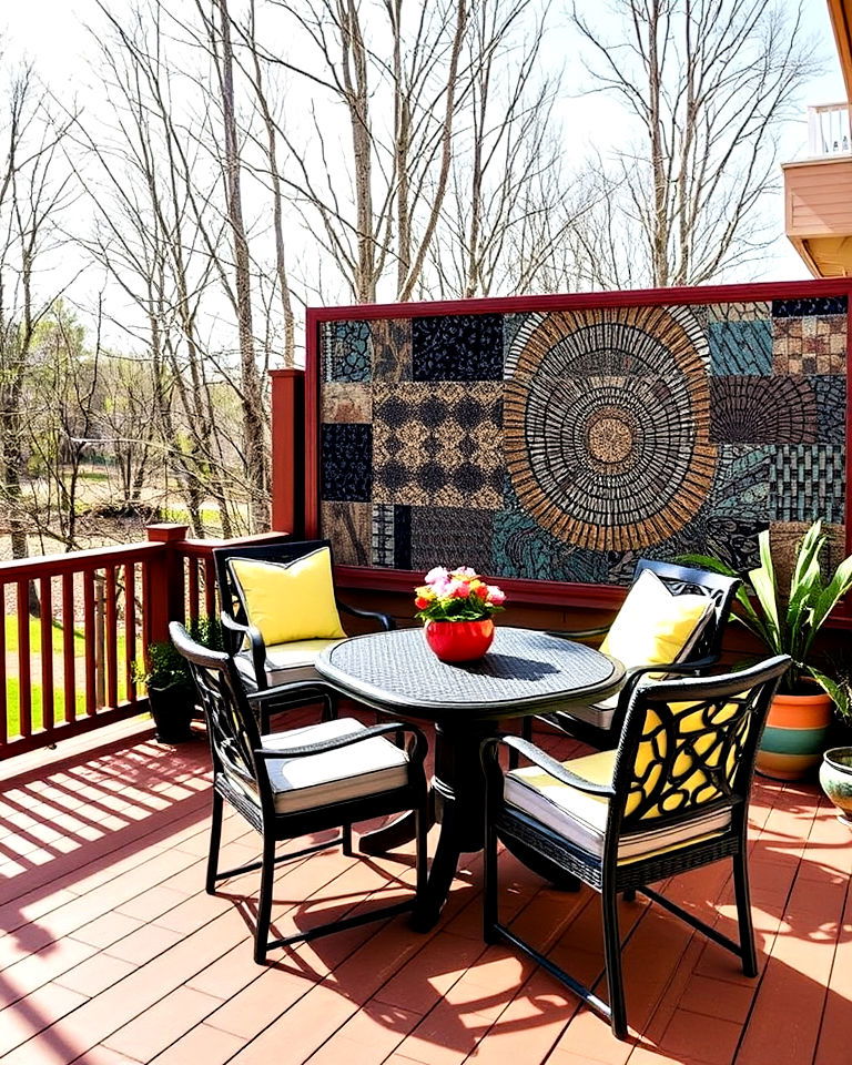 decorative screens for a statement look - 15 Deck With Privacy Wall
