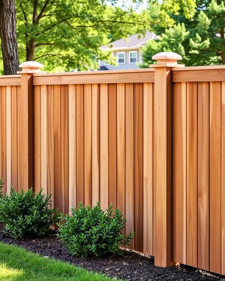 decorative top cap for board on board fence - 20 Board on Board Fence Ideas
