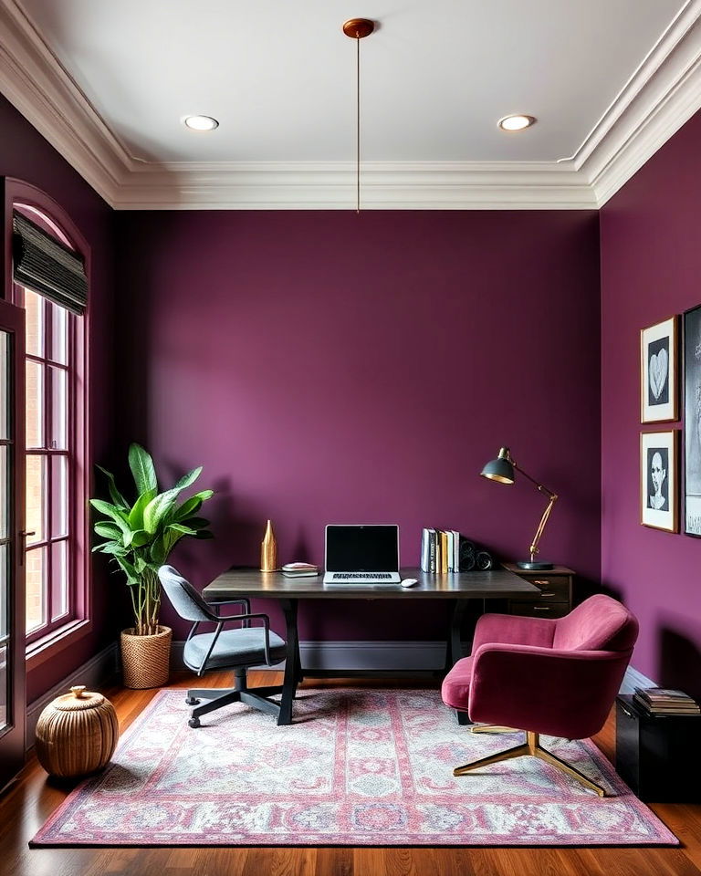 deep aubergine dark academia wall color - 15 Dark Academia Wall Colors