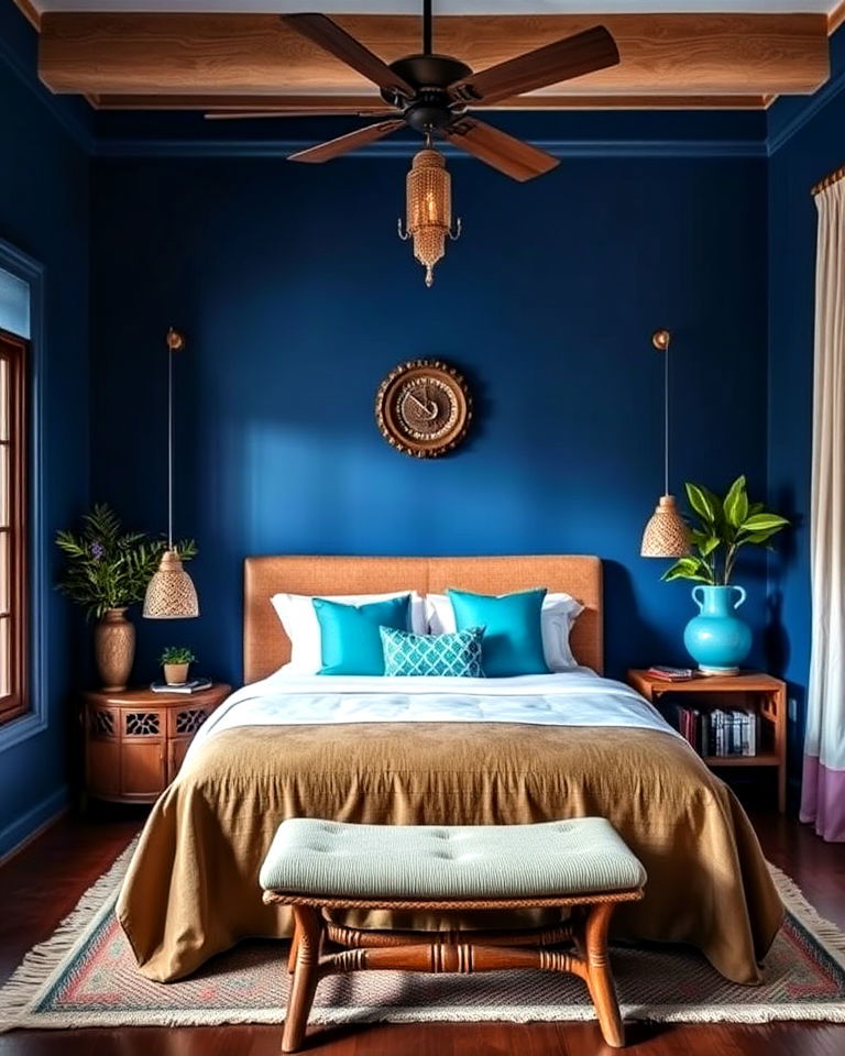 deep indigo to mexican inspired interior - 20 Mexican Interior Paint Colors