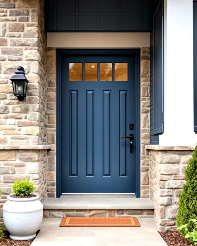 denim blue front door - 30 Blue Front Door Colors