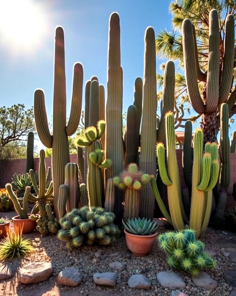 desert inspired landscapes with cacti - 25 Drought Tolerant Landscaping Ideas
