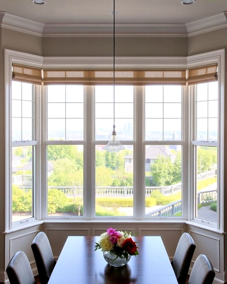 dining room corner windows - 20 Dining Room Window Ideas