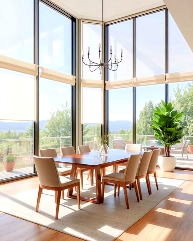 dining room floor to ceiling windows - 20 Dining Room Window Ideas