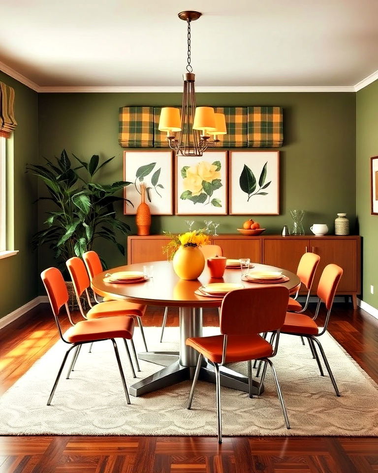 dining room retro color palettes - 15 1960s Dining Room Ideas