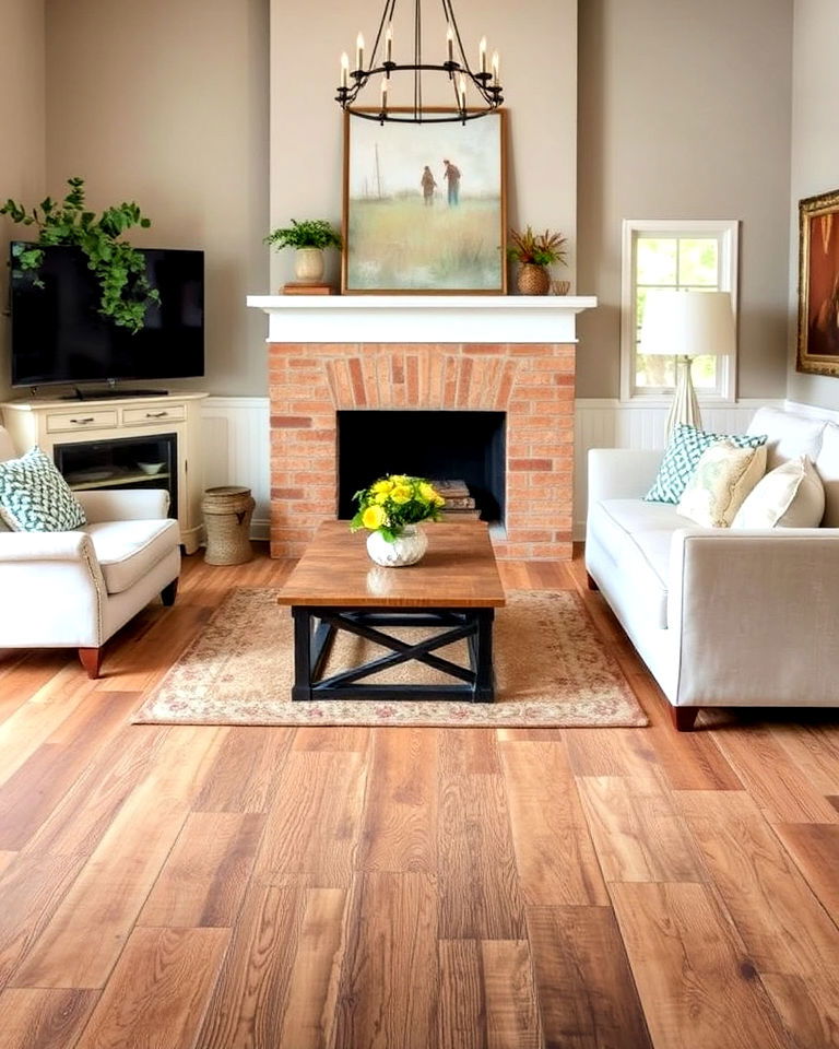 distressed vinyl flooring for living room - 20 Living Room Vinyl Flooring Ideas