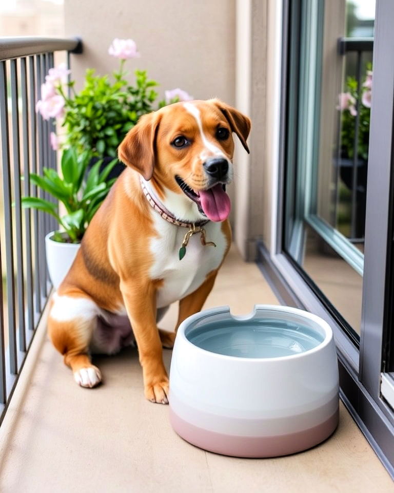 dog balcony water station - 15 Dog Balcony Ideas