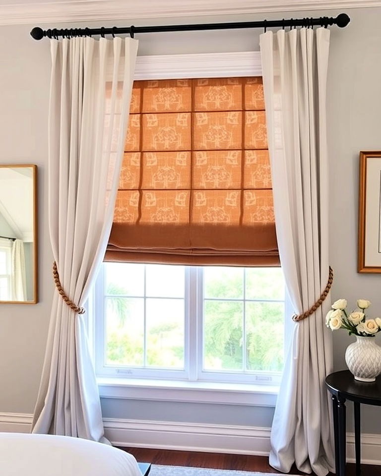 double curtains with roman shades - 20 Double Curtain Ideas