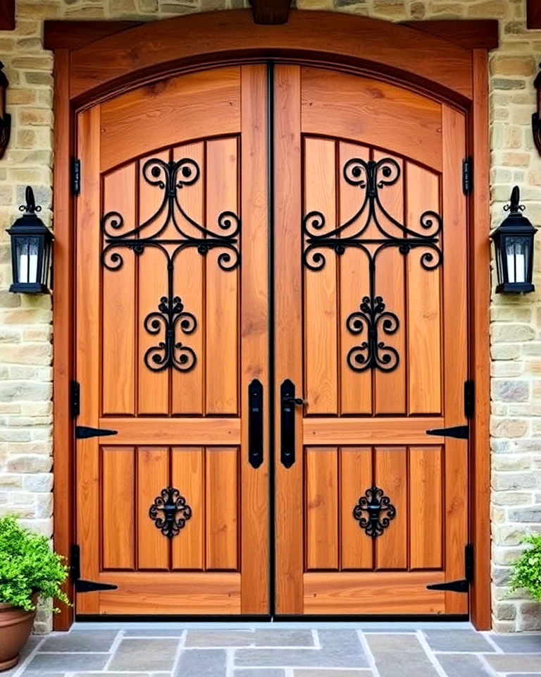 double front doors with rustic charm - 20 Rustic Front Door Ideas
