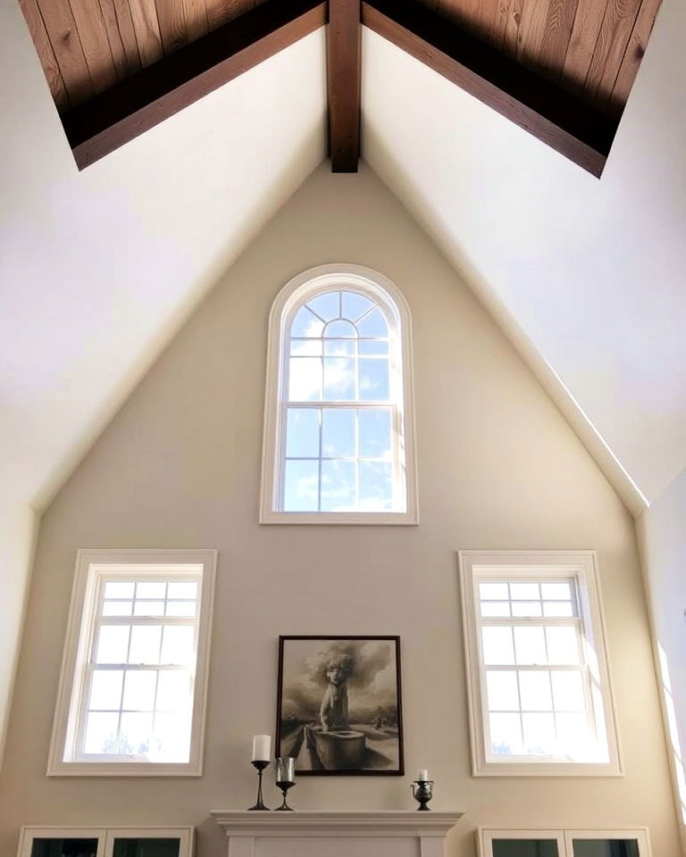 double hung windows beneath vaulted ceilings - 20 Vaulted Ceiling Window Ideas