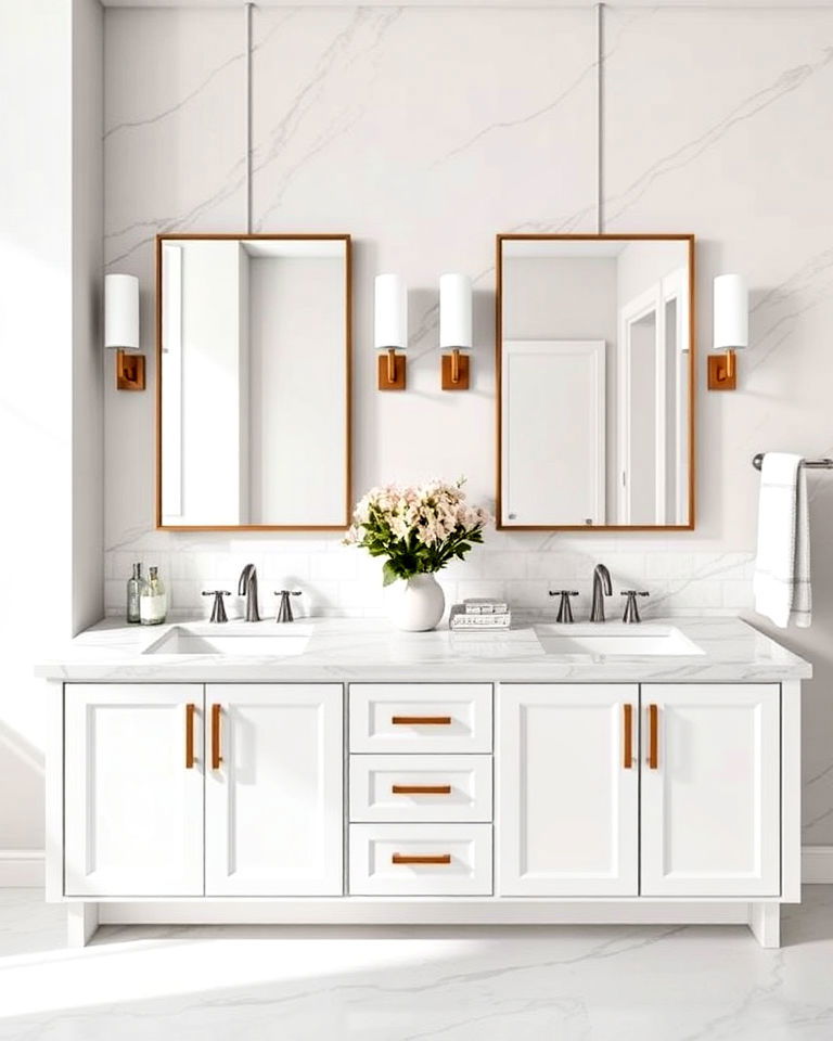 double vanity is perfect for couples - 30 Dream Bathroom Ideas