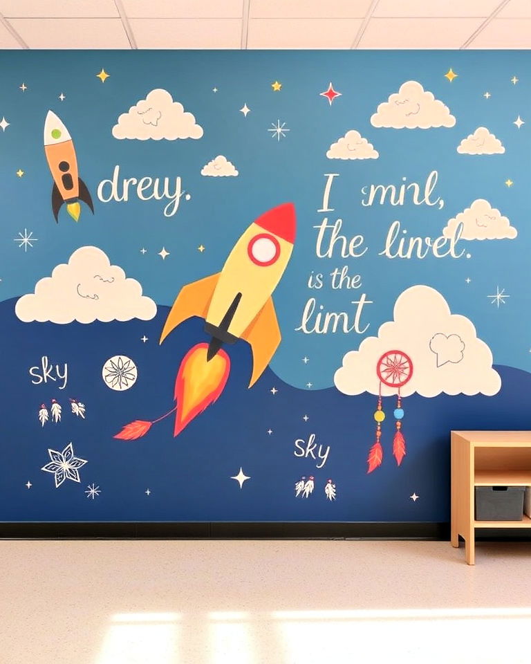 dream big school mural - 40 School Mural Ideas