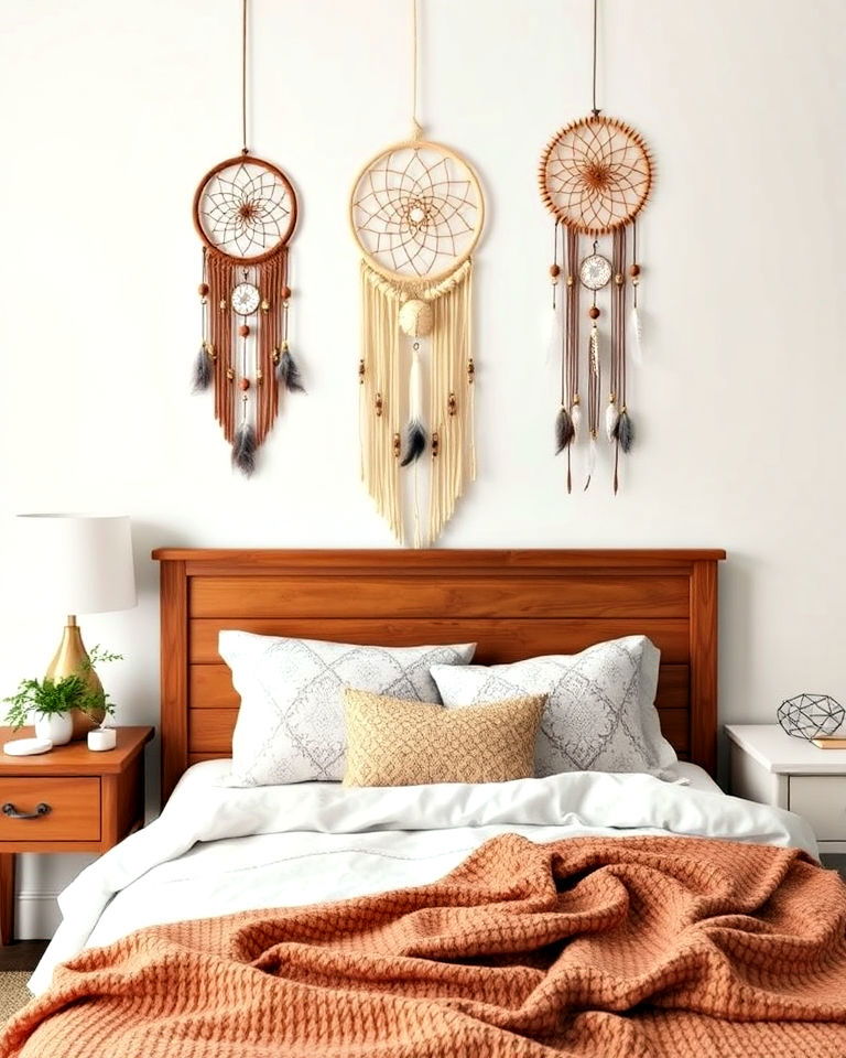 dreamcatchers as decorative accents bedroom - 25 Boho Teen Bedroom Ideas