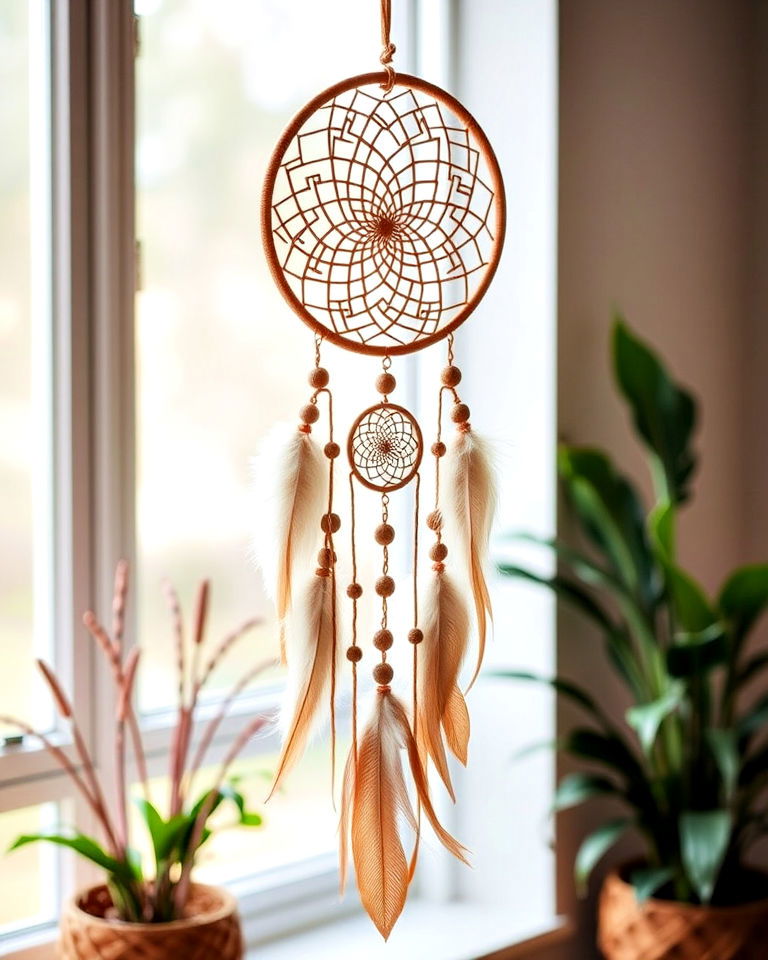 dreamcatchers for positive energy - 15 Boho Meditation Room Ideas