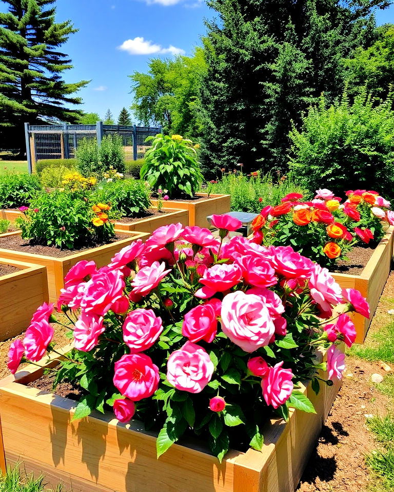 drift roses in raised beds landscaping - 20 Drift Rose Landscaping Ideas