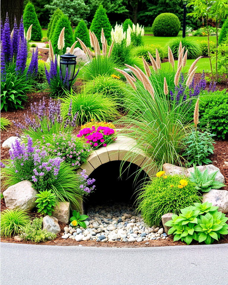 driveway culvert with native plants - 15 Driveway Culvert Ideas