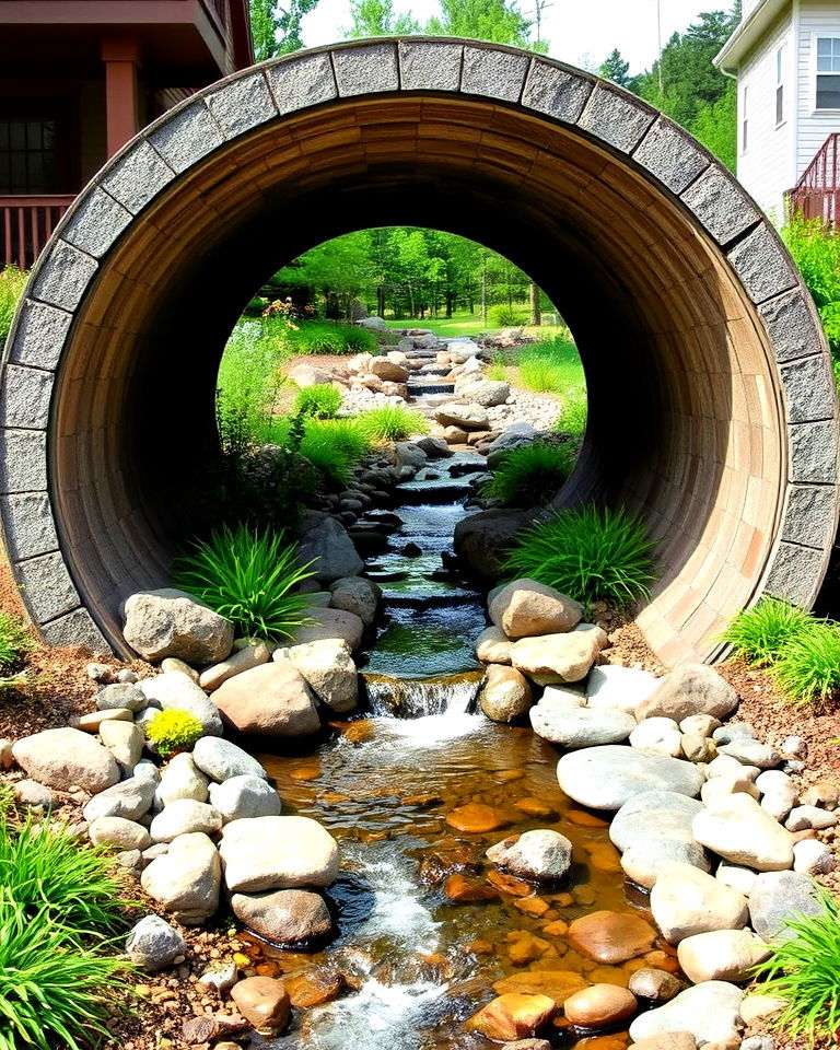 driveway culvert with water feature - 15 Driveway Culvert Ideas