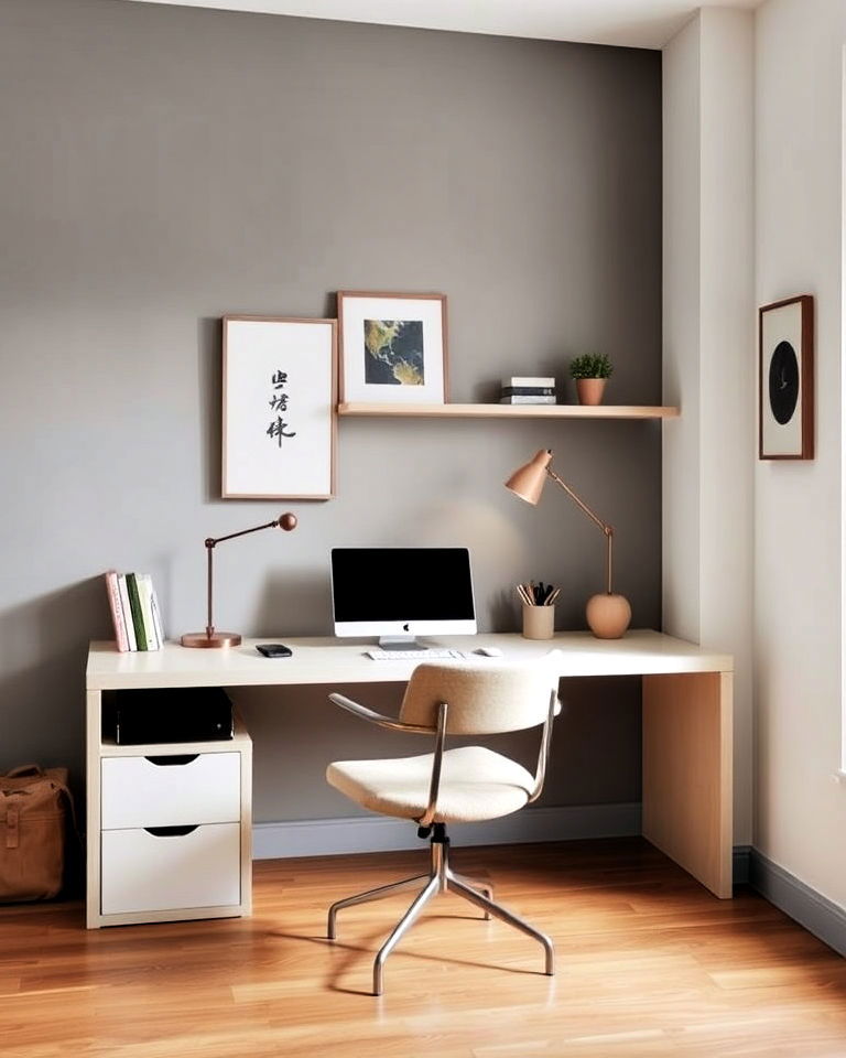 dual purpose furniture for japandi style home office - 30 Japandi Style Home Office Ideas