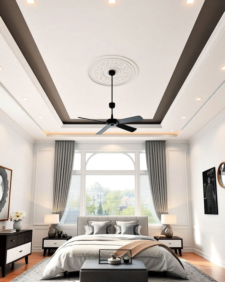 dual tone pop ceilings for bedroom - 25 Pop Ceiling Design Ideas