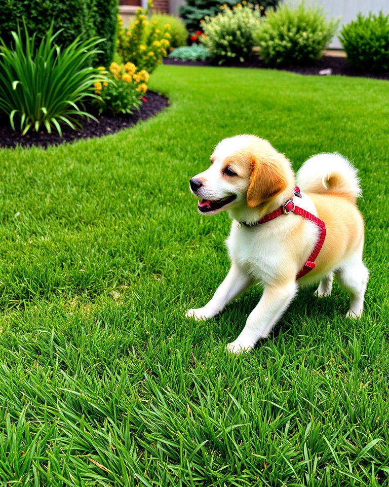 durable grass options in pet friendly landscape - 20 Dog Friendly Landscaping Ideas