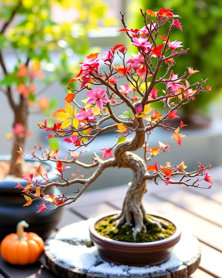 dynamic seasonal bonsai display - 15 Bonsai Garden Ideas