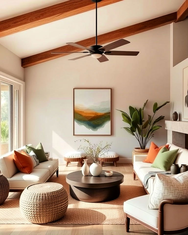 earthy accent colors california casual interior - 20 California Casual Interior Design Ideas
