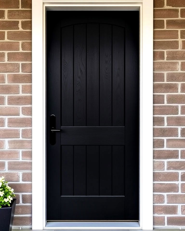 ebony stained front door - 20 Stained Front Door Ideas