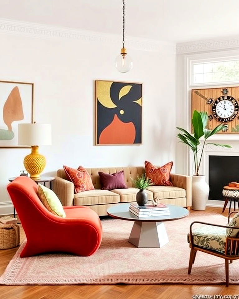 eclectic charm with unconventional furniture pieces - 20 Eclectic Interior Design Ideas