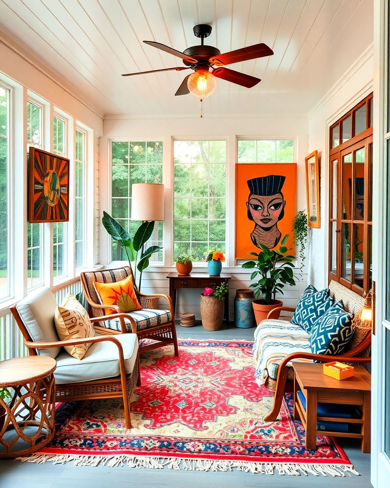 eclectic screened in porch - 20 Screened-in Front Porch Ideas