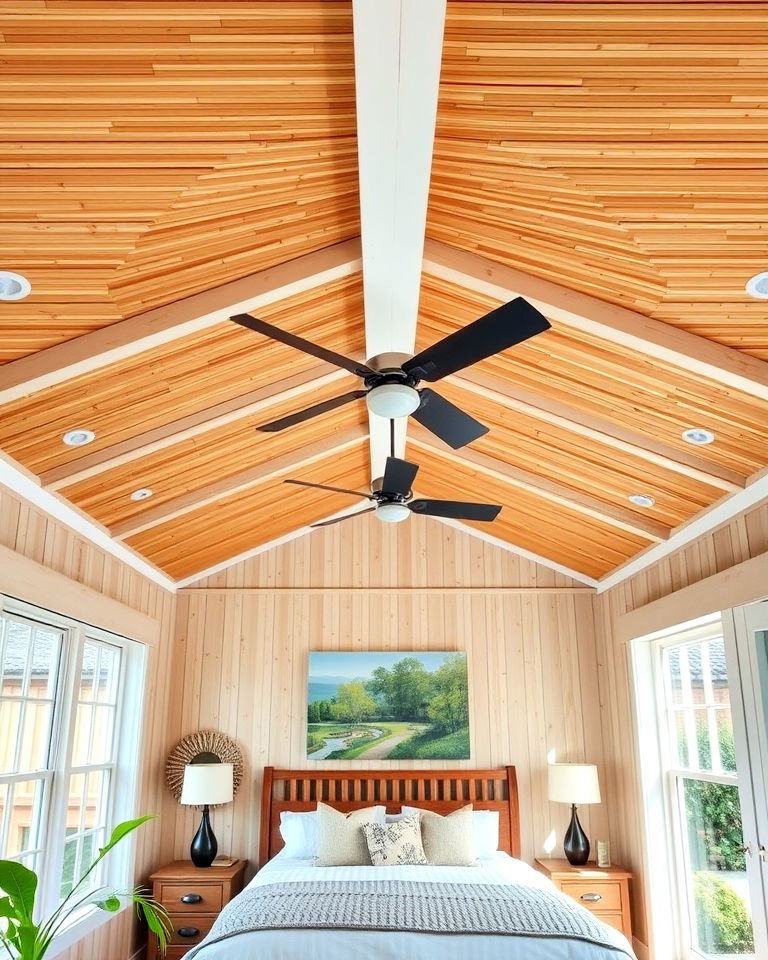 eco friendly bamboo panels ceiling - 15 Shed Ceiling Ideas