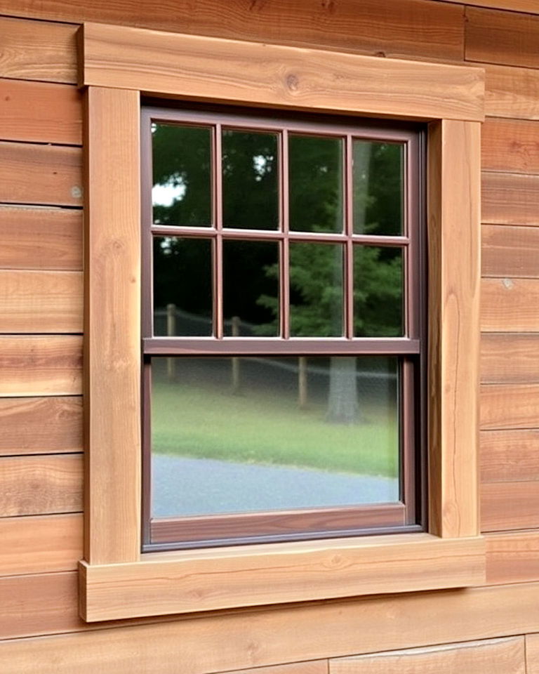 eco friendly reclaimed wood window trim - 30 Window Trim Ideas