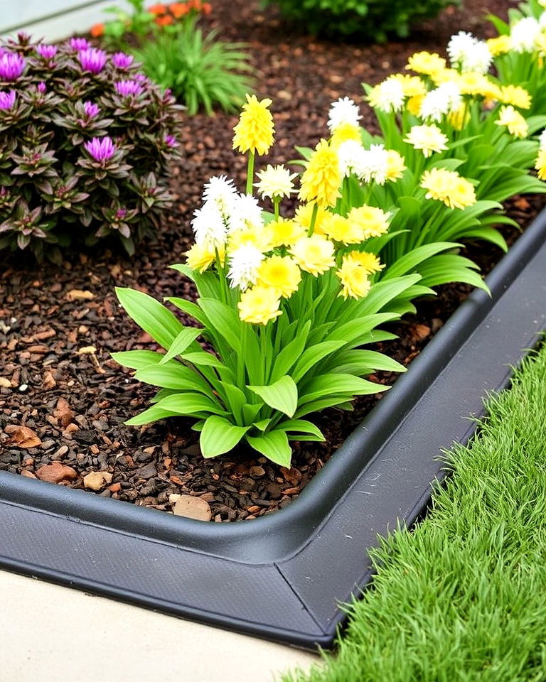eco friendly recycled rubber mulch edging - 15 Mulch Edging Ideas