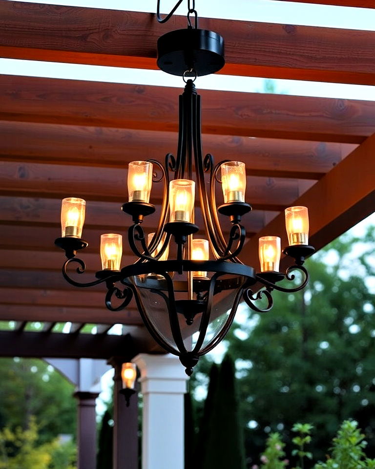 eco friendly solar powered chandeliers - 15 Outdoor Chandelier Ideas