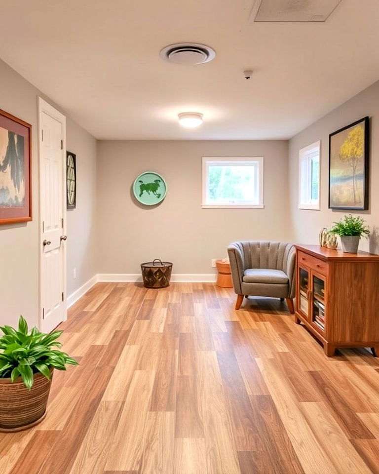 eco friendly vinyl flooring for basement - 15 Basement Vinyl Flooring Ideas